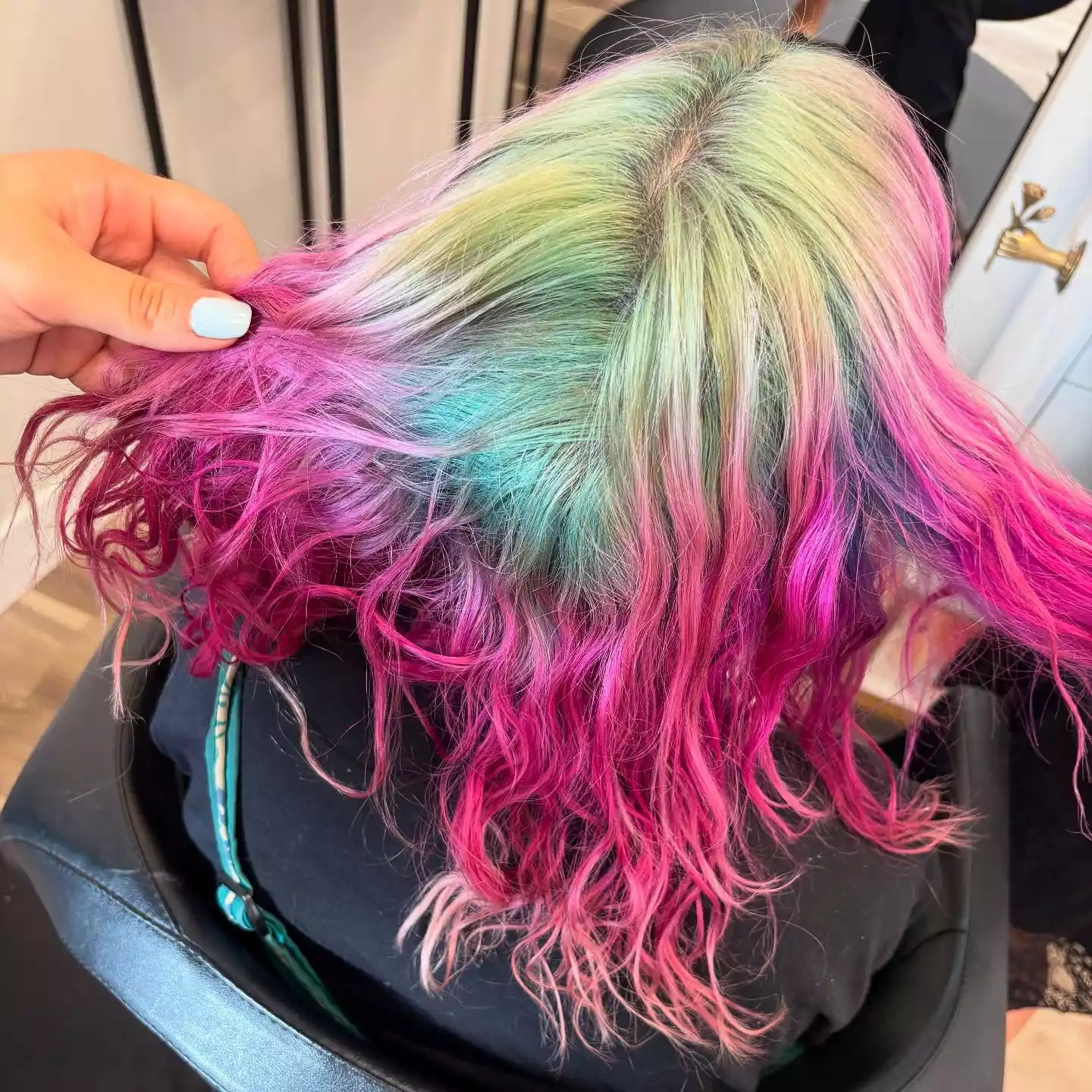 Bleached blonde color result
